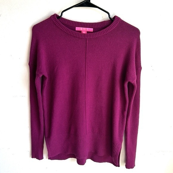 Lilly Pulitzer Sweaters - Lilly Pulitzer Long Sleeve Crewneck Maroon Sweater Side XXS